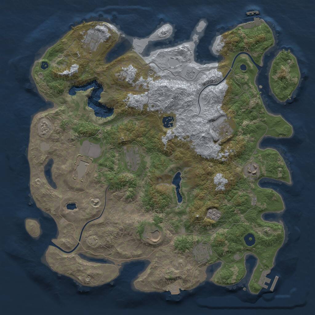 Rust Map: Procedural Map, Size: 4000, Seed: 1792424575, 15 Monuments