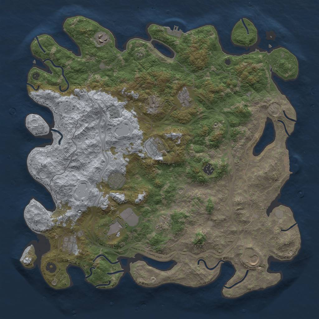 Rust Map: Procedural Map, Size: 4500, Seed: 1636579246, 17 Monuments