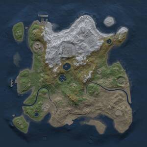 Thumbnail Rust Map: Procedural Map, Size: 3000, Seed: 27518, 10 Monuments