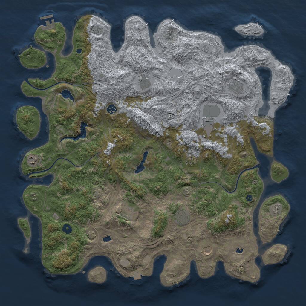 Rust Map: Procedural Map, Size: 4800, Seed: 1152053107, 15 Monuments