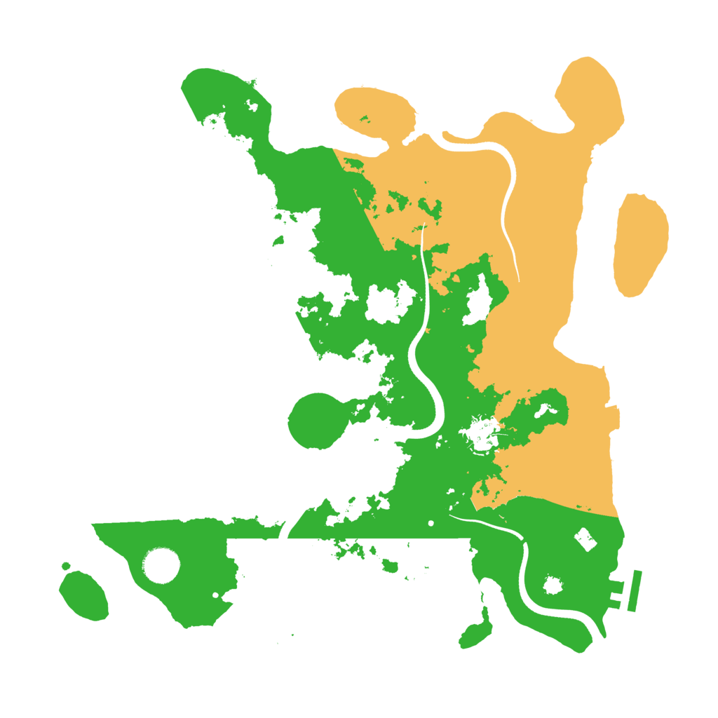 Biome Rust Map: Procedural Map, Size: 3500, Seed: 478068