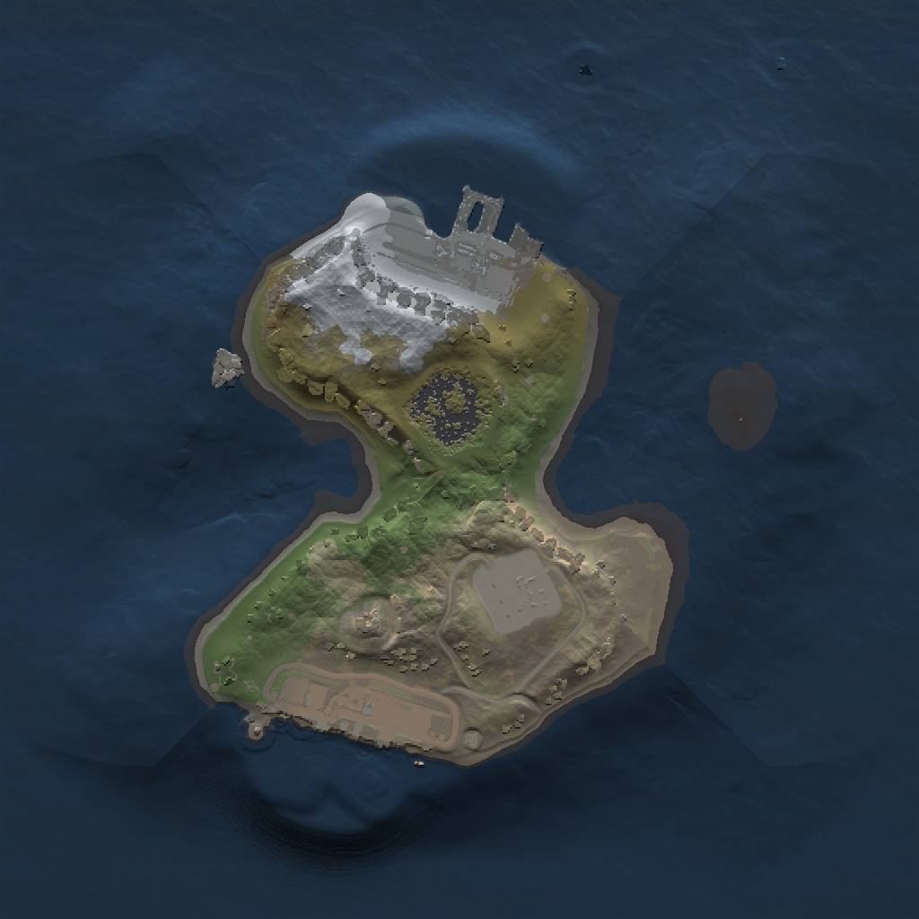 Rust Map: Procedural Map, Size: 1321, Seed: 54654, 5 Monuments