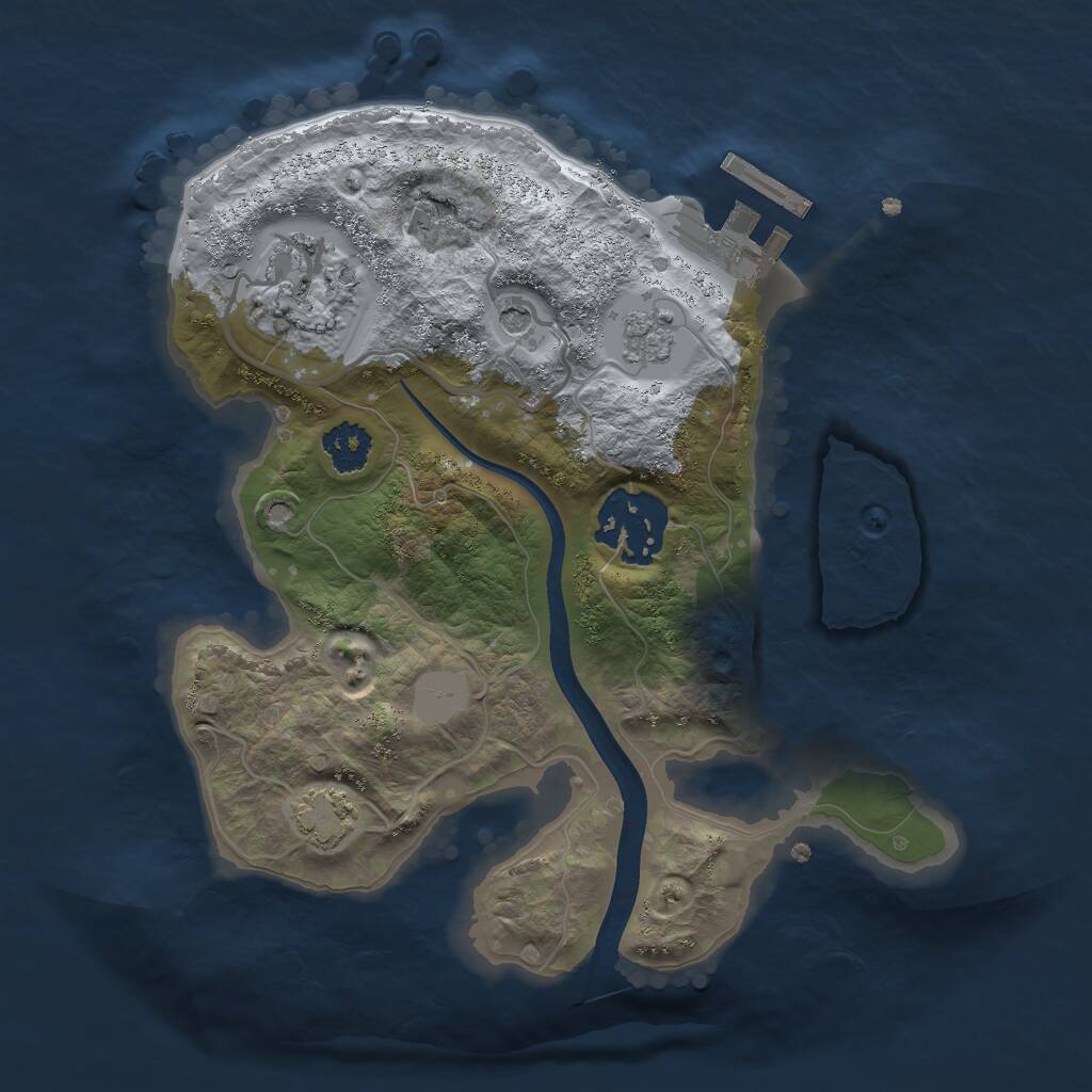 Rust Map: Procedural Map, Size: 2250, Seed: 112, 7 Monuments
