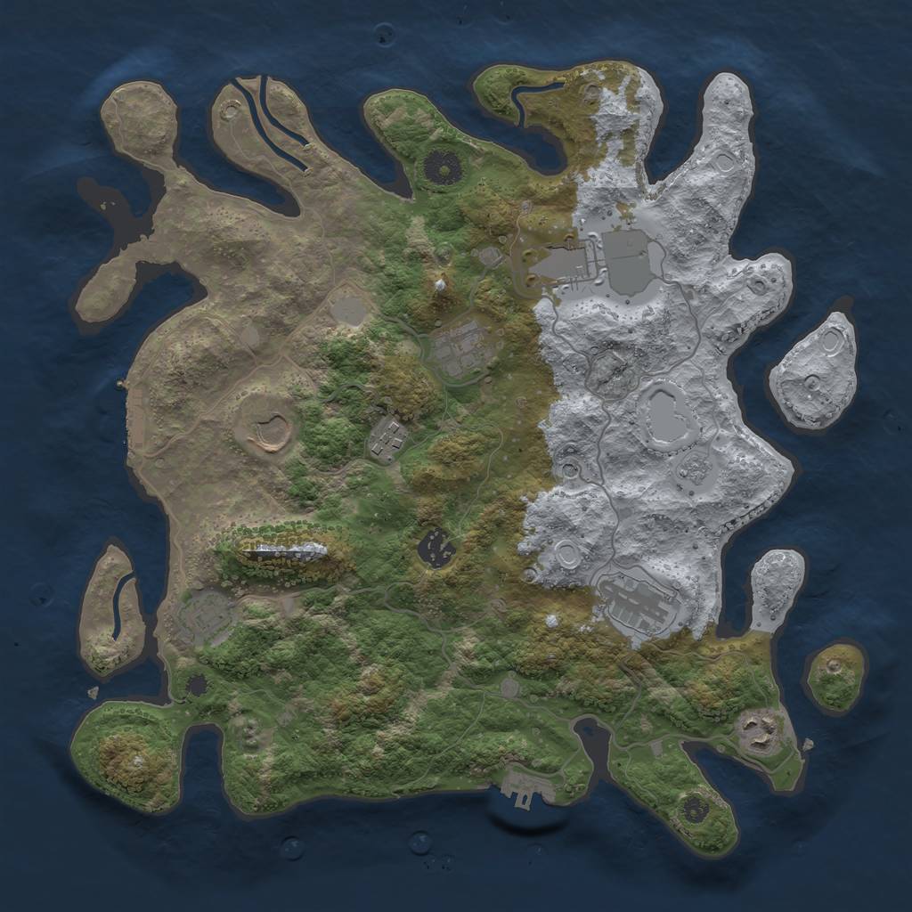 Rust Map: Procedural Map, Size: 3700, Seed: 1748087633, 15 Monuments