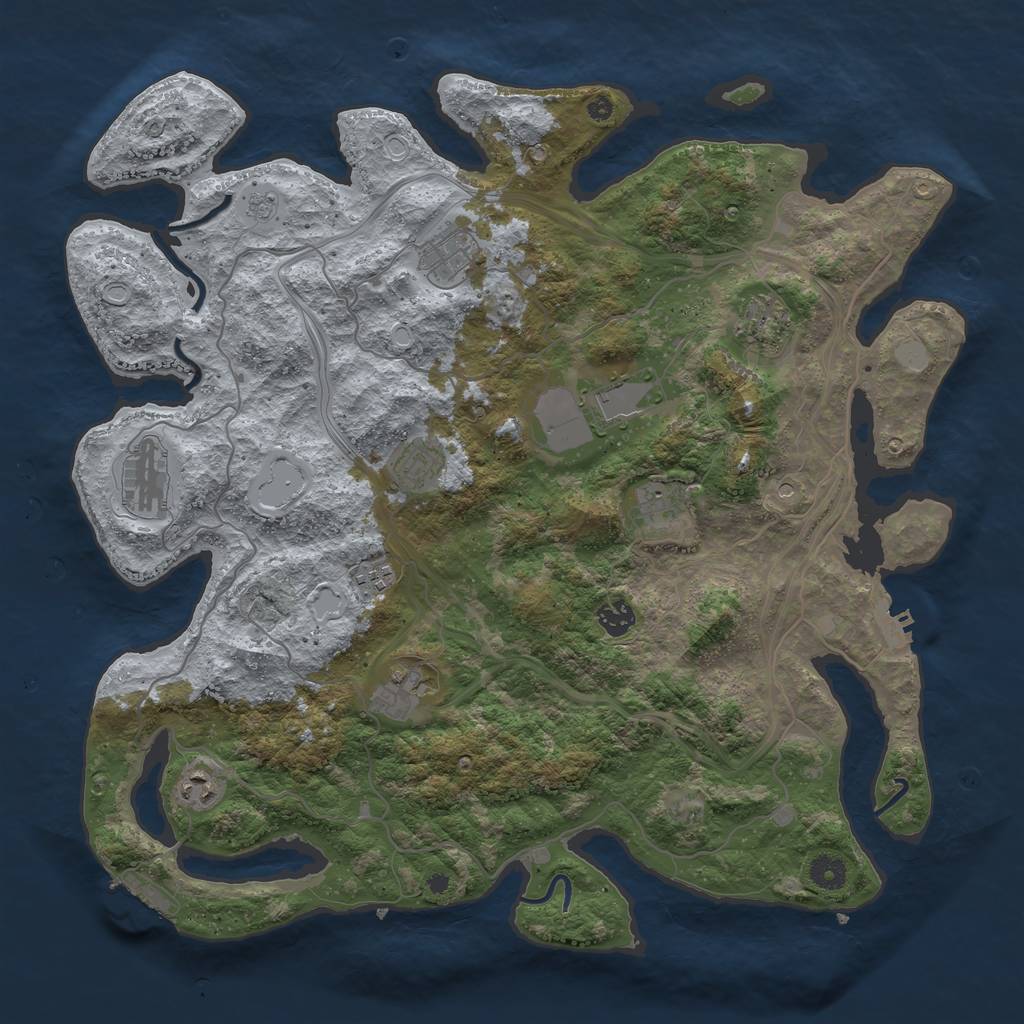 Rust Map: Procedural Map, Size: 4250, Seed: 25143, 17 Monuments