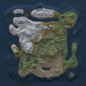 Thumbnail Rust Map: Procedural Map, Size: 3000, Seed: 1294794659, 11 Monuments