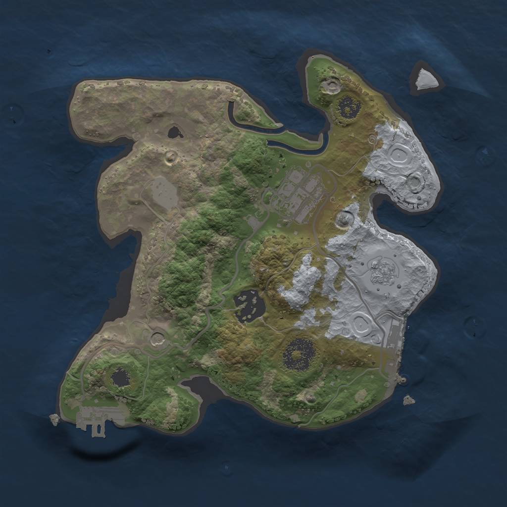 Rust Map: Procedural Map, Size: 2300, Seed: 887, 9 Monuments