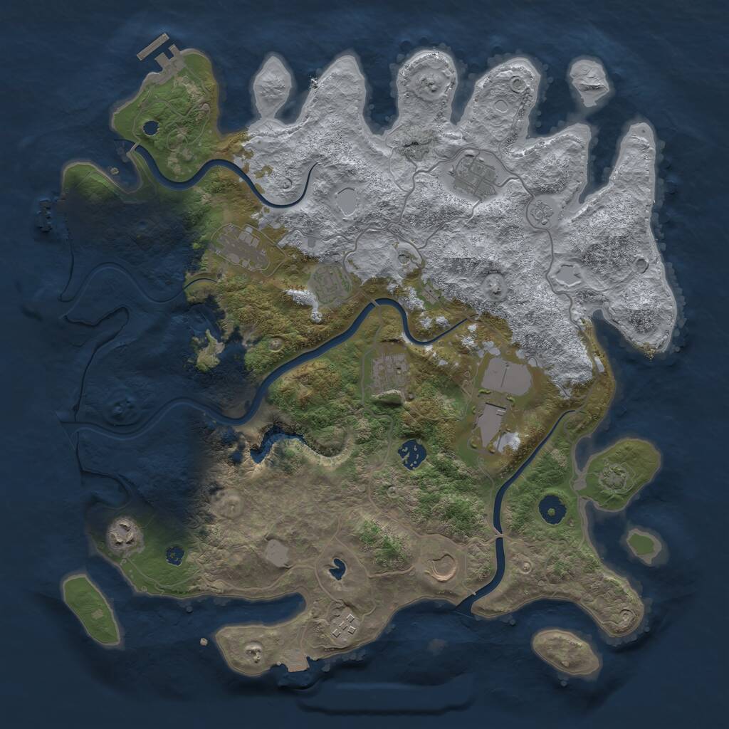 Rust Map: Procedural Map, Size: 4000, Seed: 170747994, 15 Monuments