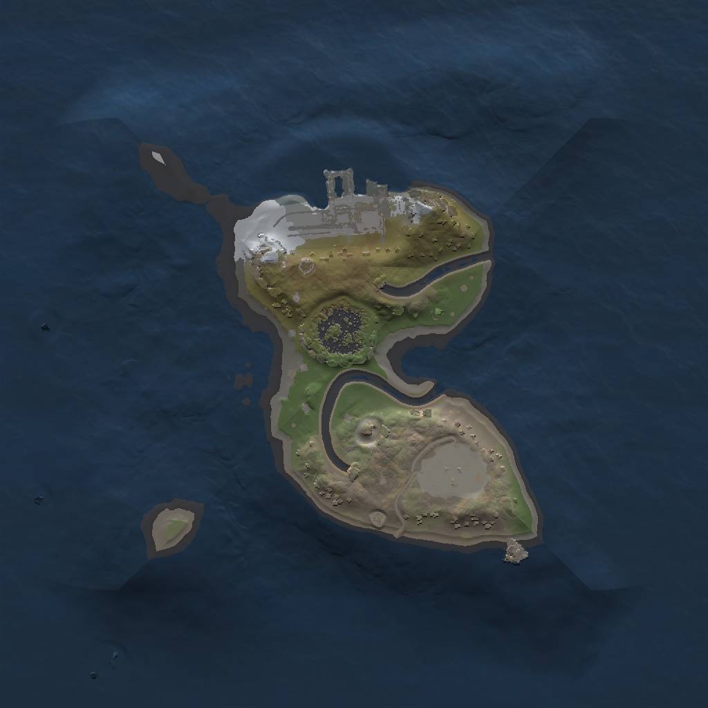 Rust Map: Procedural Map, Size: 1500, Seed: 523, 4 Monuments