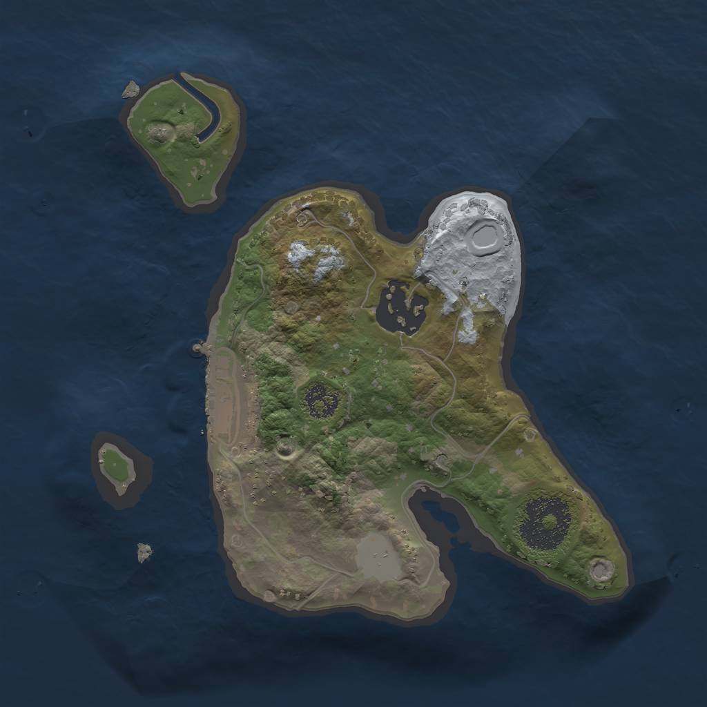 Rust Map: Procedural Map, Size: 2001, Seed: 894290691, 5 Monuments