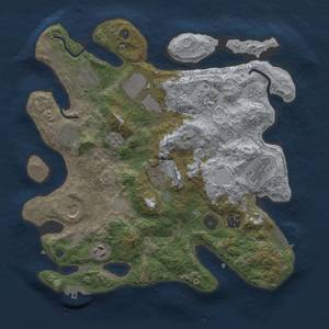 Thumbnail Rust Map: Procedural Map, Size: 3500, Seed: 156961711, 17 Monuments