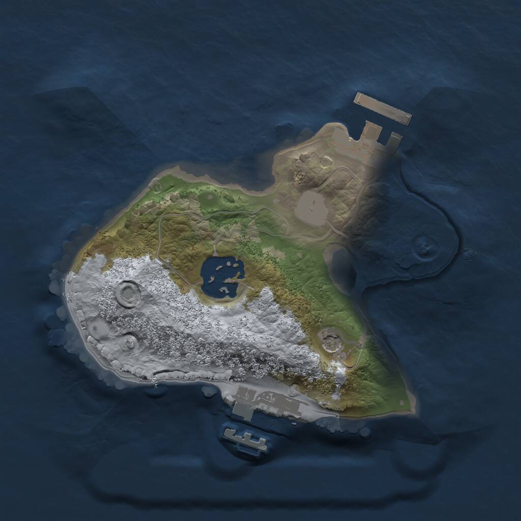 Rust Map: Procedural Map, Size: 1775, Seed: 345573526, 5 Monuments