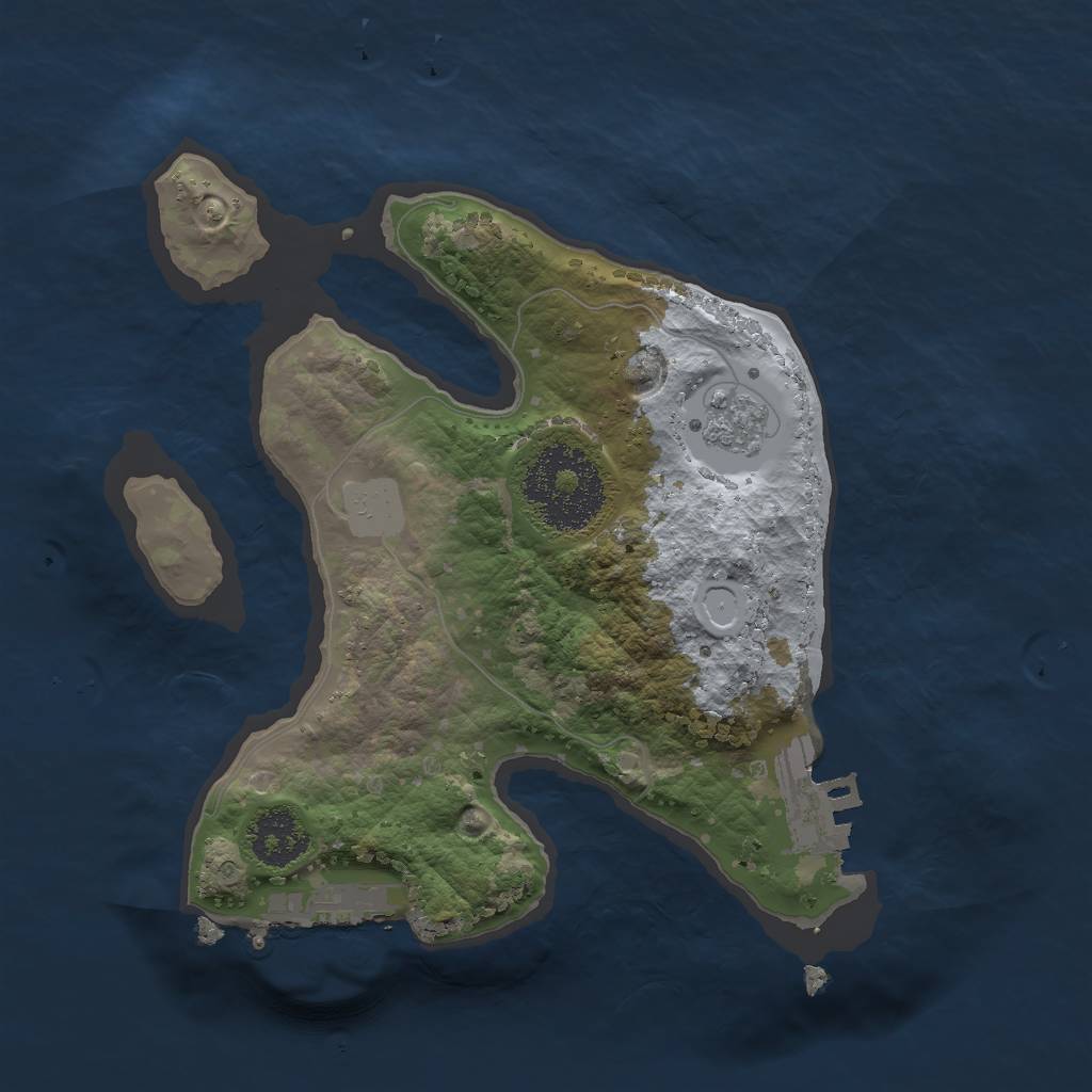 Rust Map: Procedural Map, Size: 2000, Seed: 810242159, 6 Monuments