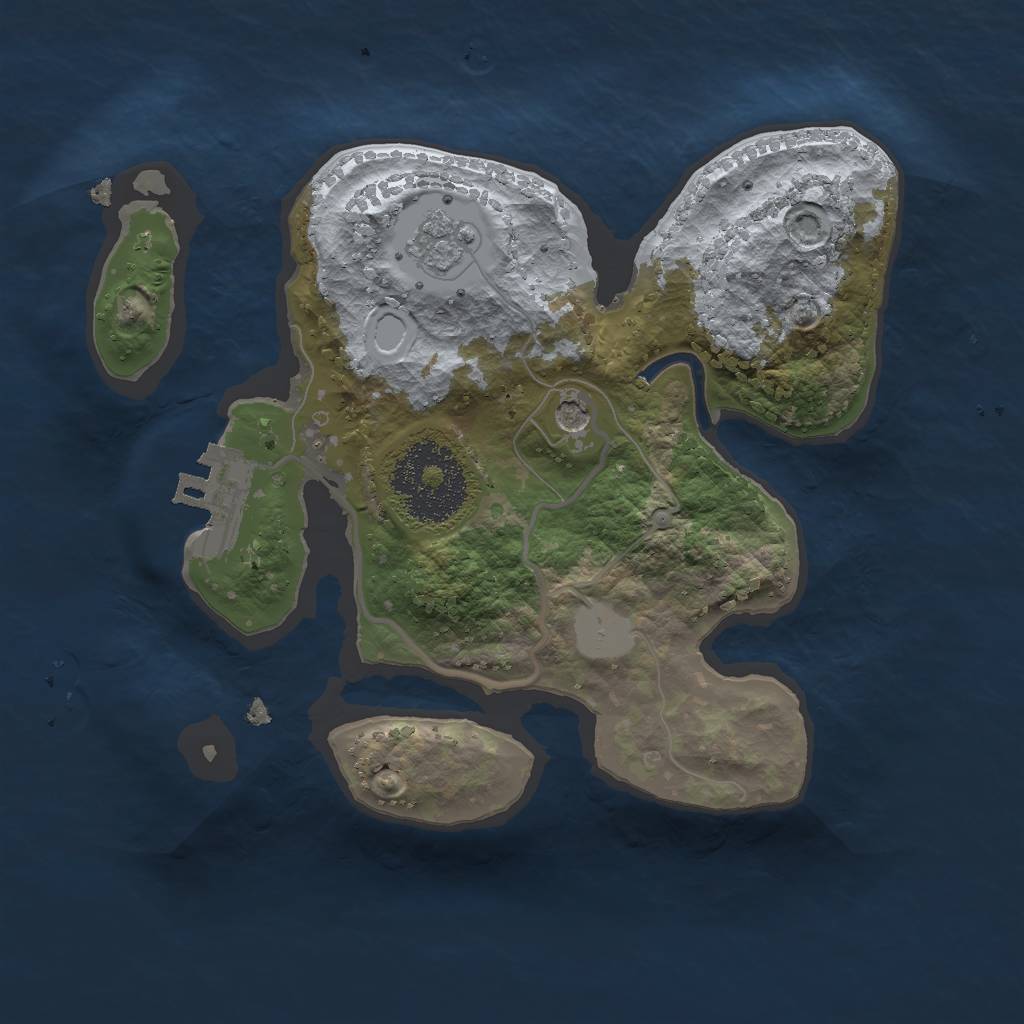 Rust Map: Procedural Map, Size: 2000, Seed: 778483206, 6 Monuments