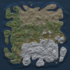 Thumbnail Rust Map: Procedural Map, Size: 4500, Seed: 1098213899, 18 Monuments