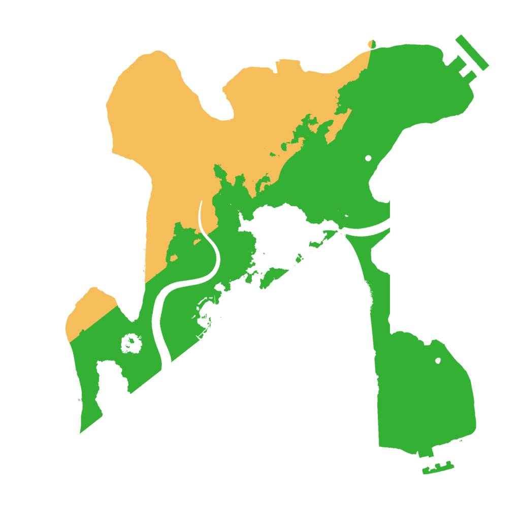 Biome Rust Map: Procedural Map, Size: 2500, Seed: 93046312