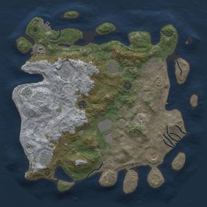 Thumbnail Rust Map: Procedural Map, Size: 3800, Seed: 961728557, 16 Monuments