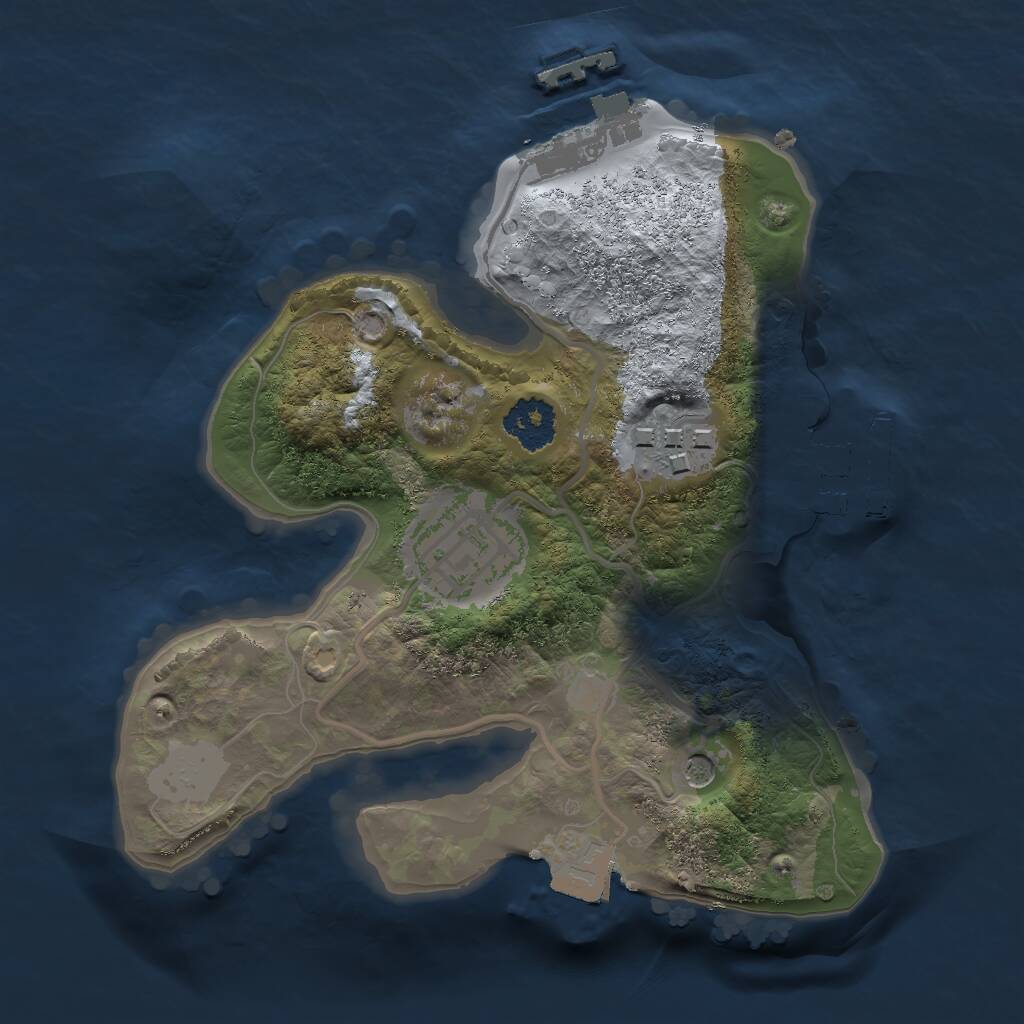 Rust Map: Procedural Map, Size: 2000, Seed: 508187974, 6 Monuments