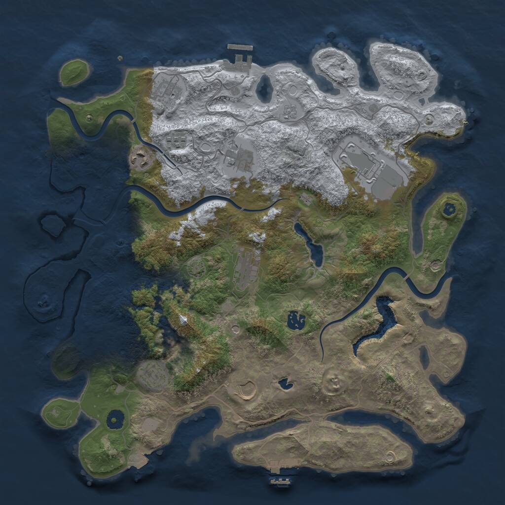 Rust Map: Procedural Map, Size: 4000, Seed: 1653402194, 15 Monuments
