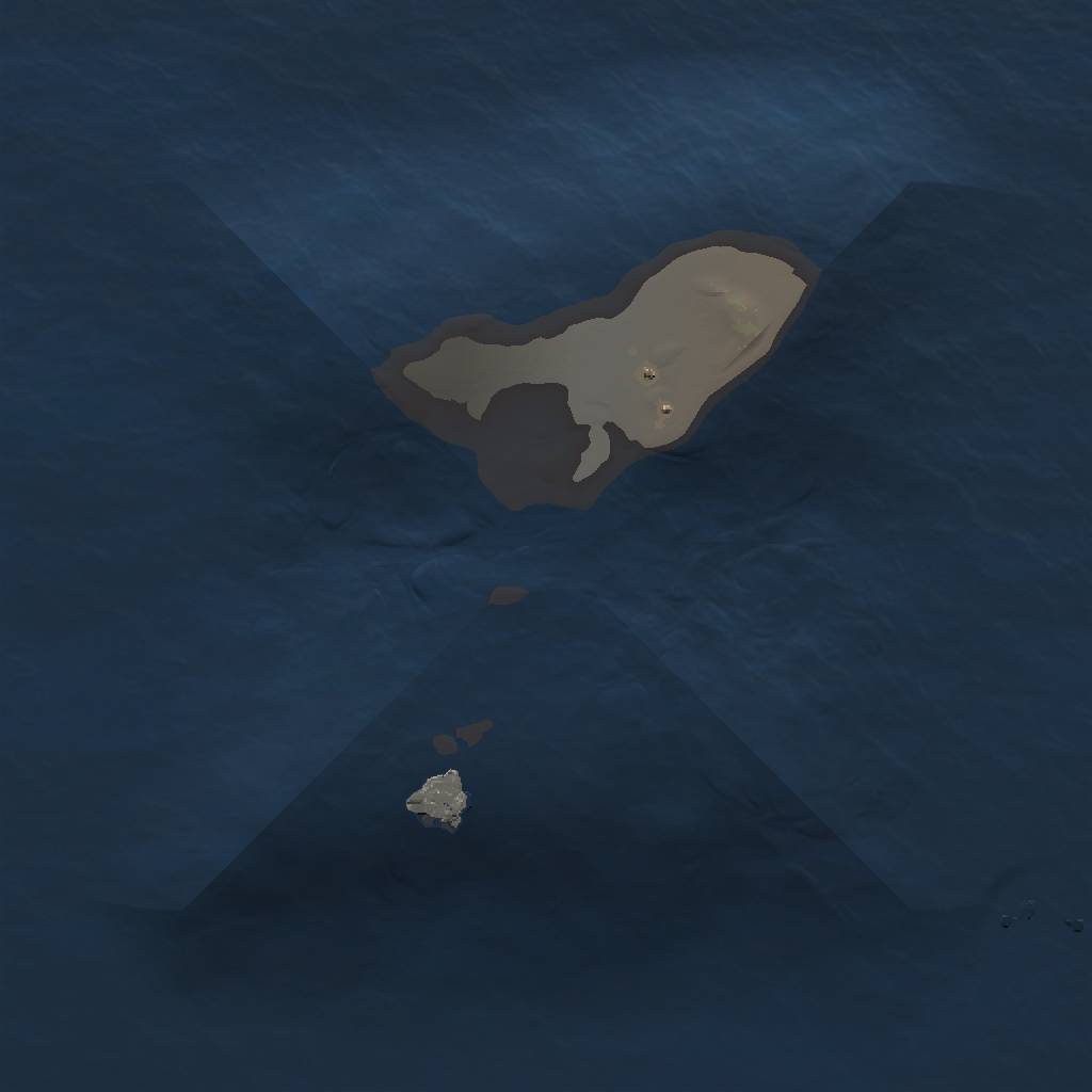 Rust Map: Procedural Map, Size: 1000, Seed: 970327521, 3 Monuments