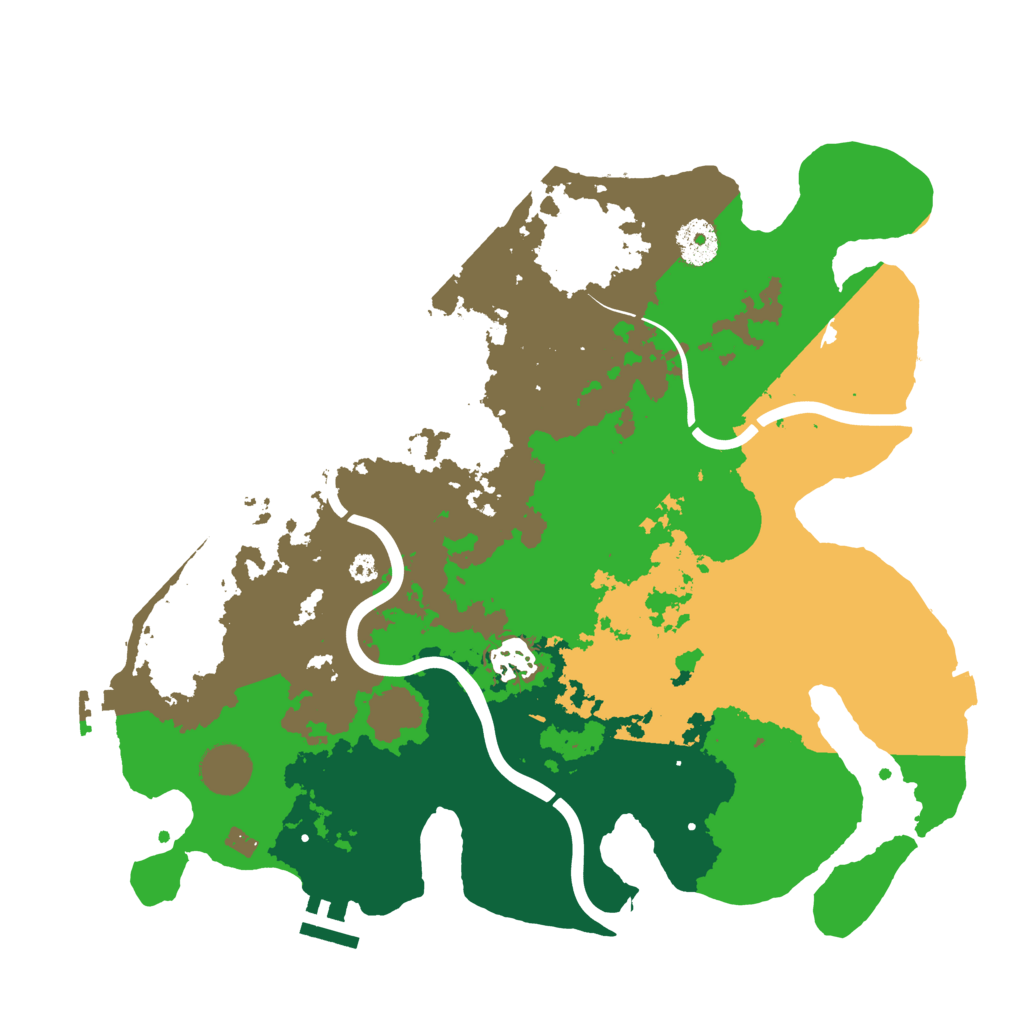 Biome Rust Map: Procedural Map, Size: 3500, Seed: 4453411