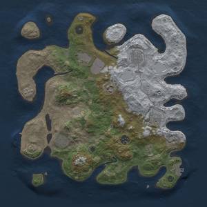 Thumbnail Rust Map: Procedural Map, Size: 3500, Seed: 23485925, 14 Monuments