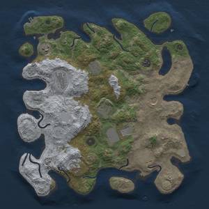 Thumbnail Rust Map: Procedural Map, Size: 3700, Seed: 579280600, 18 Monuments