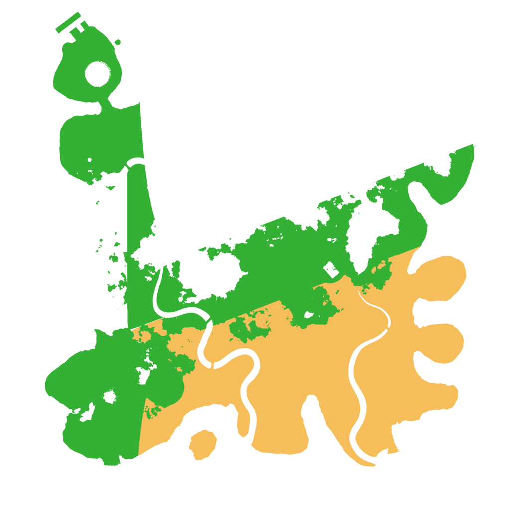 Biome Rust Map: Procedural Map, Size: 3600, Seed: 12504