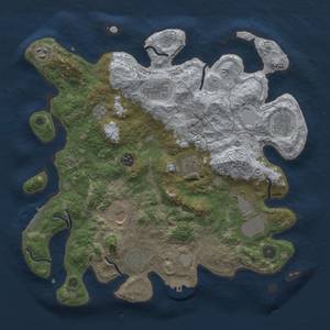 Thumbnail Rust Map: Procedural Map, Size: 3800, Seed: 1592208, 16 Monuments