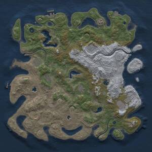 Thumbnail Rust Map: Procedural Map, Size: 4500, Seed: 147866, 15 Monuments