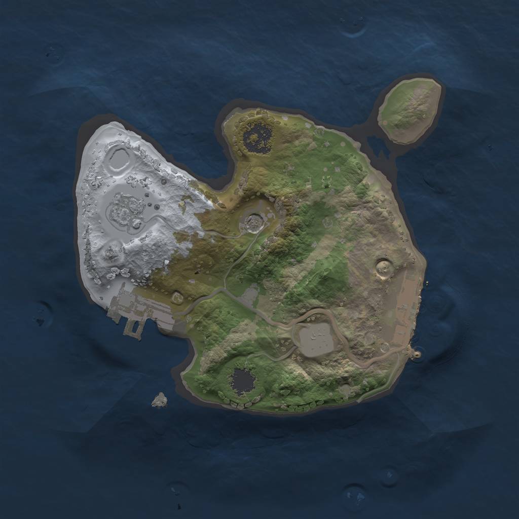 Rust Map: Procedural Map, Size: 1725, Seed: 447313544, 7 Monuments