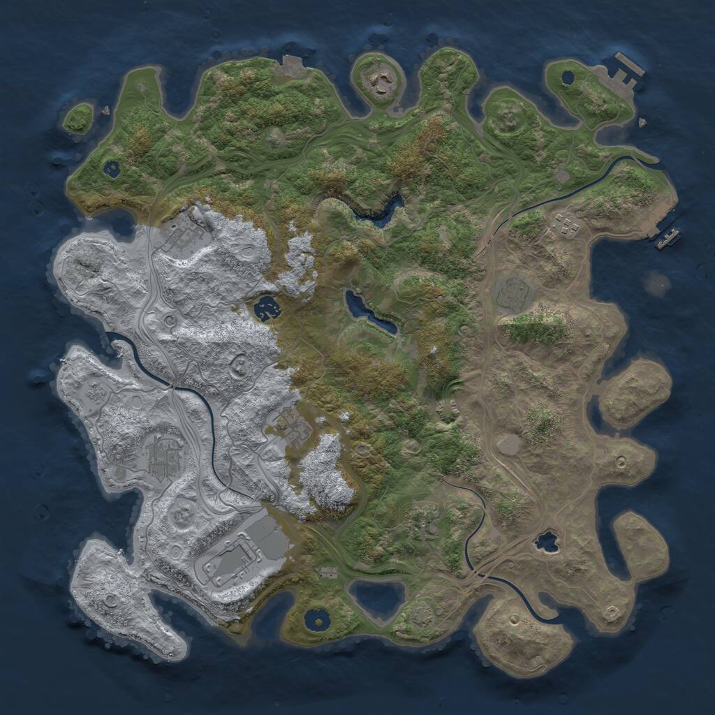 Rust Map: Procedural Map, Size: 4300, Seed: 326012003, 15 Monuments