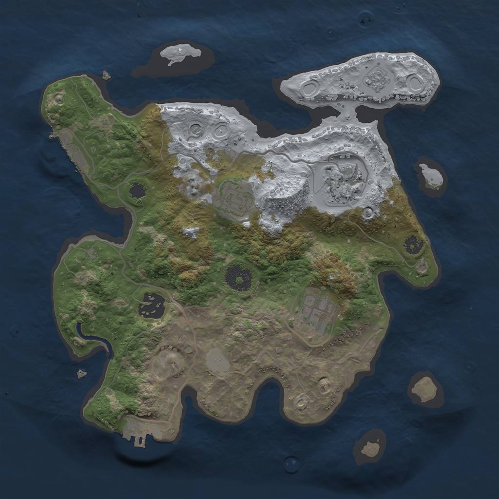 Rust Map: Procedural Map, Size: 2800, Seed: 44957834, 11 Monuments