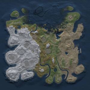 Thumbnail Rust Map: Procedural Map, Size: 4000, Seed: 1222, 16 Monuments
