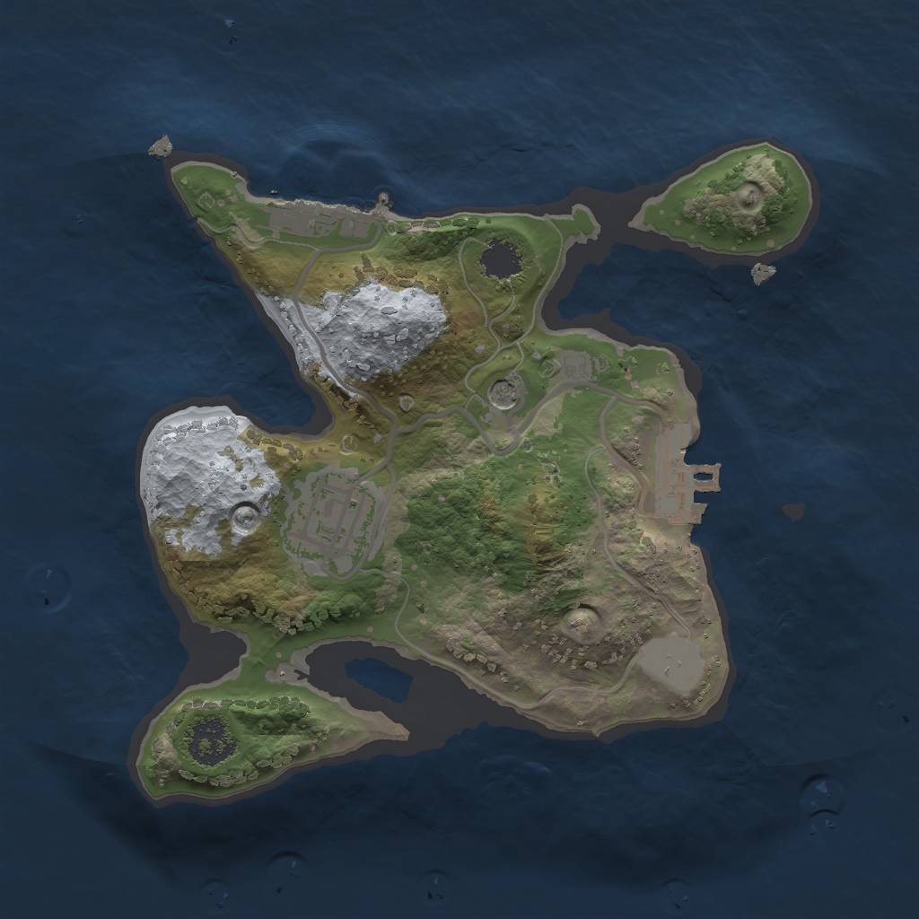 Rust Map: Procedural Map, Size: 2000, Seed: 8008135, 7 Monuments