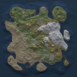 Thumbnail Rust Map: Procedural Map, Size: 3500, Seed: 1556440610, 14 Monuments