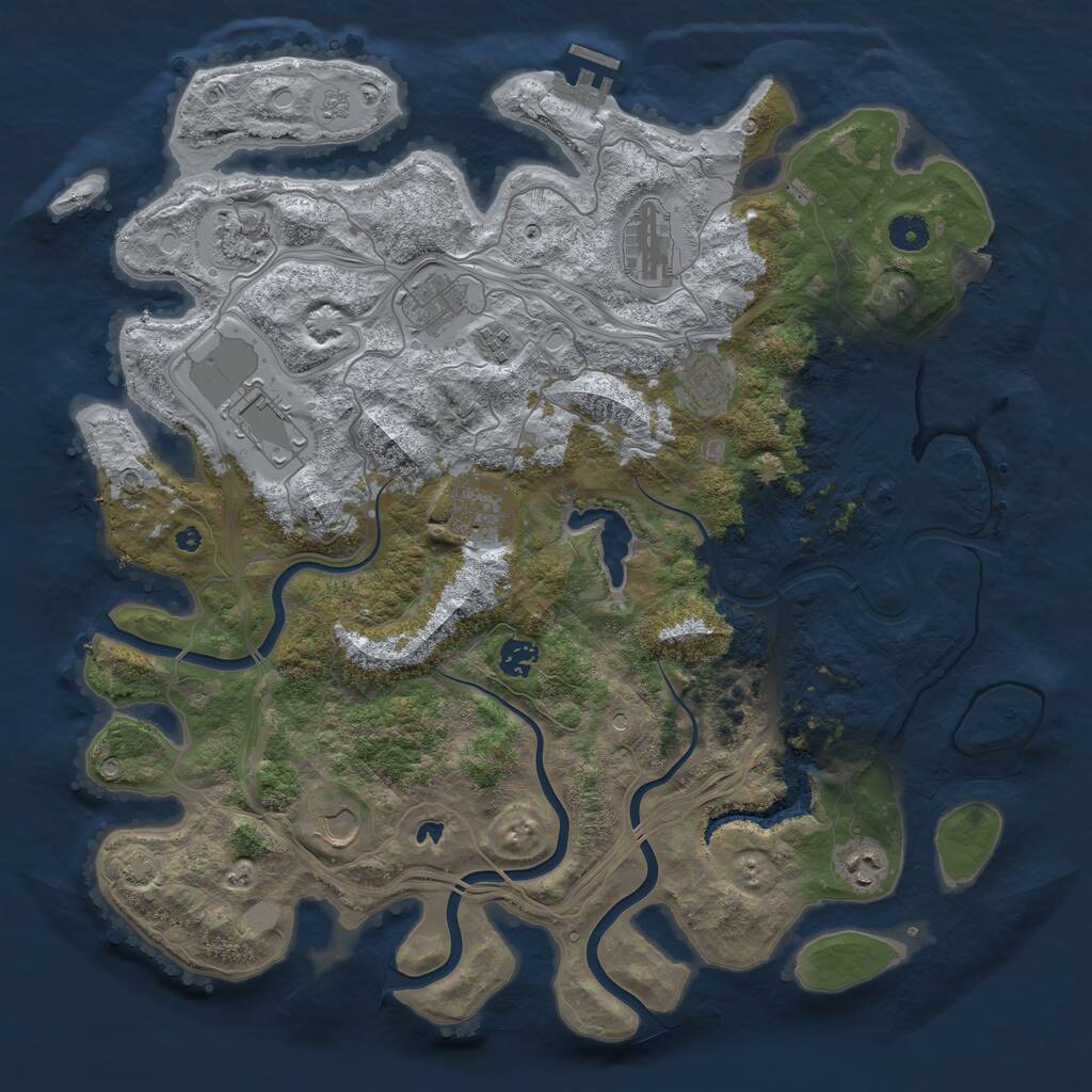 Rust Map: Procedural Map, Size: 4250, Seed: 1122330, 15 Monuments
