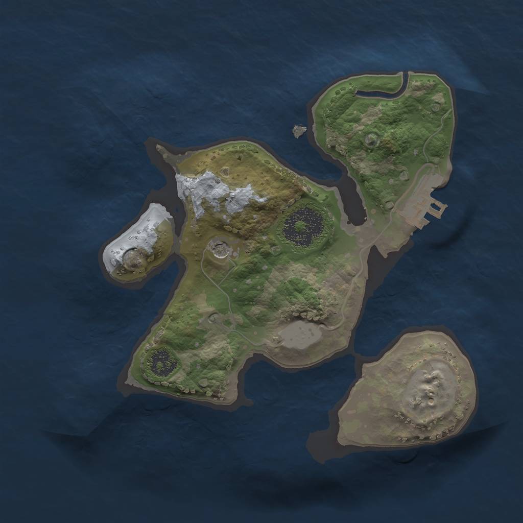 Rust Map: Procedural Map, Size: 2000, Seed: 528522707, 5 Monuments