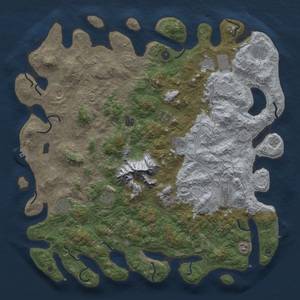 Thumbnail Rust Map: Procedural Map, Size: 5000, Seed: 7449, 18 Monuments