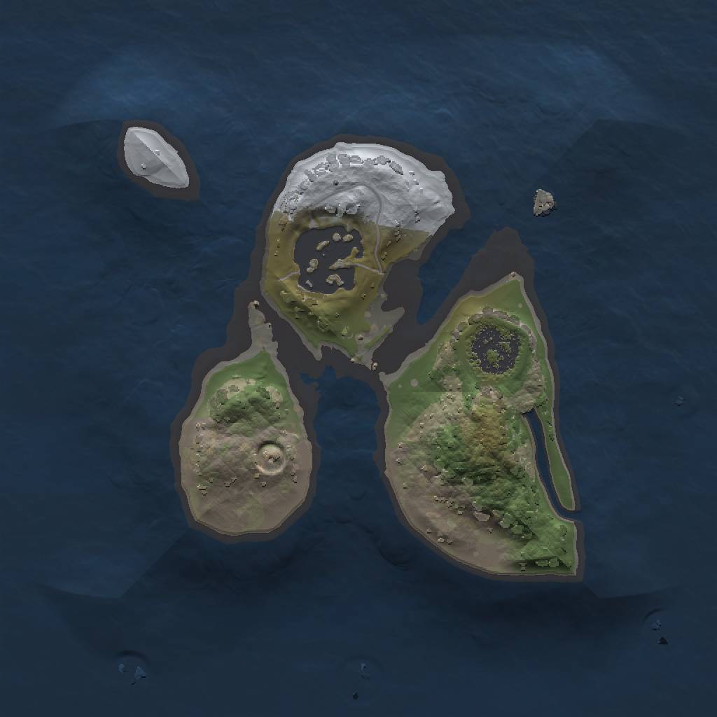 Rust Map: Procedural Map, Size: 1500, Seed: 739238528, 4 Monuments