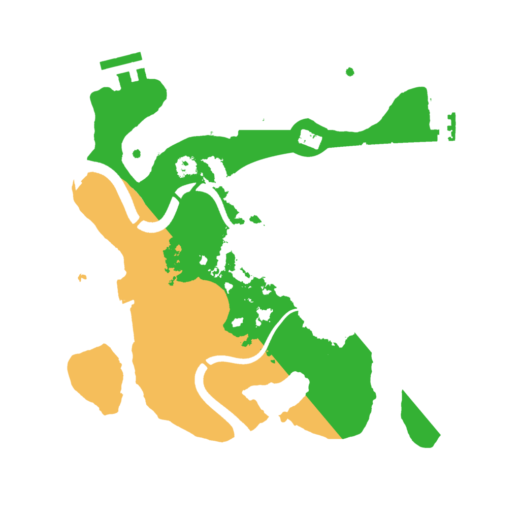 Biome Rust Map: Procedural Map, Size: 2500, Seed: 133780085