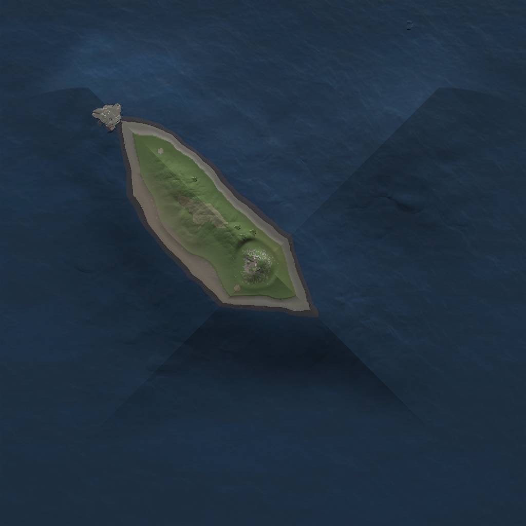 Rust Map: Procedural Map, Size: 1000, Seed: 4149, 3 Monuments