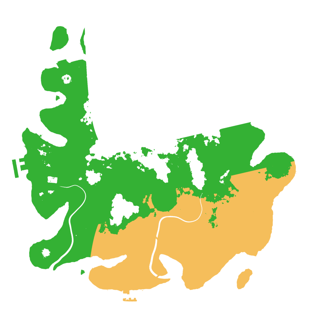 Biome Rust Map: Procedural Map, Size: 3500, Seed: 13392527