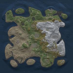 Thumbnail Rust Map: Procedural Map, Size: 3500, Seed: 132010576, 15 Monuments