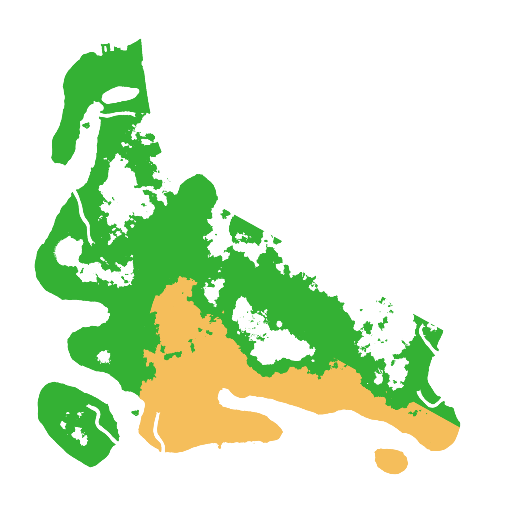 Biome Rust Map: Procedural Map, Size: 3550, Seed: 400113