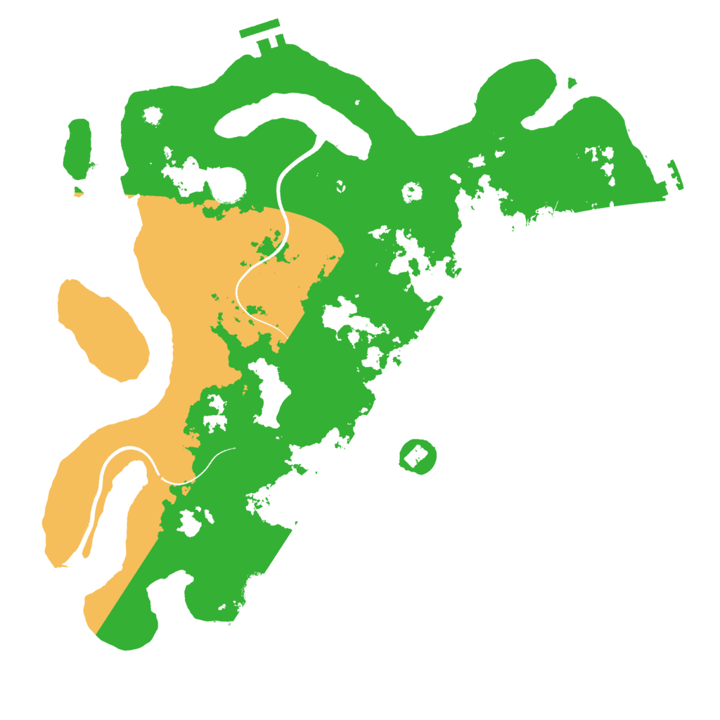 Biome Rust Map: Procedural Map, Size: 3550, Seed: 307814