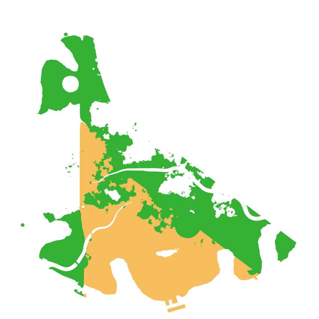 Biome Rust Map: Procedural Map, Size: 3550, Seed: 166143