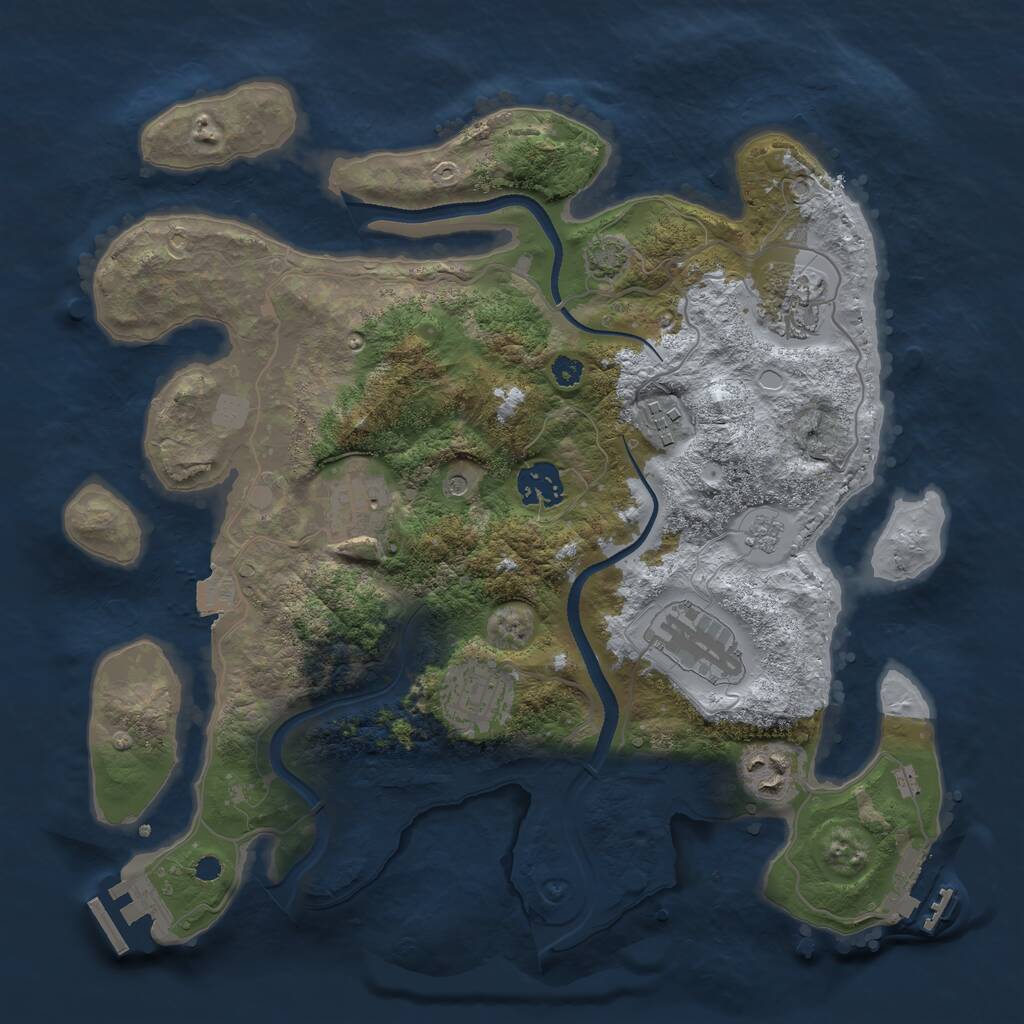 Rust Map: Procedural Map, Size: 3333, Seed: 356789, 13 Monuments