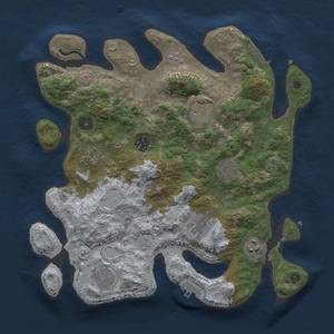 Thumbnail Rust Map: Procedural Map, Size: 3400, Seed: 382725, 16 Monuments