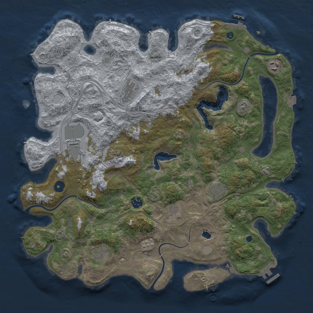 Rust Map: Procedural Map, Size: 4250, Seed: 92777408, 15 Monuments